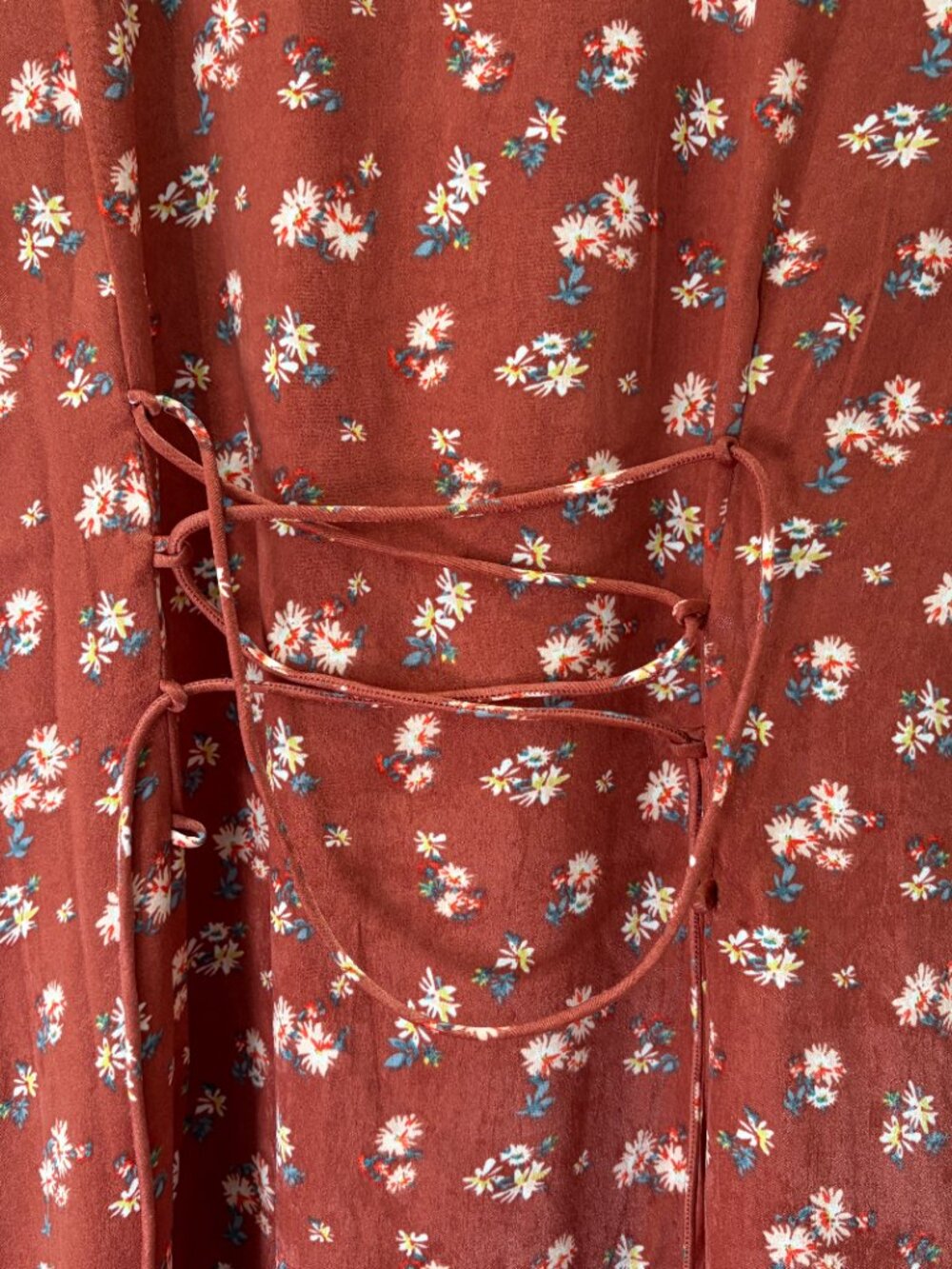 Lucky Brand Flutter Sleeve Midi Dress Size XL NWT Tie Back - Picture 6 of 10